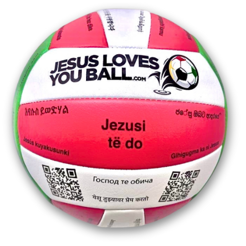 JESUS LOVES YOU volleyball size 5 for indoor and outdoor play