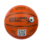 RUBBER BASKETBALL [Size 7/29.5] - JESUS LOVES YOU