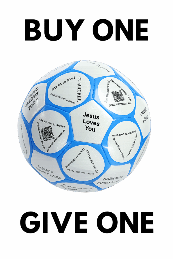 BUY ONE, GIVE ONE: CLASSIC SOCCER BALL [SIZE 5] - JESUS LOVES YOU BALL